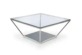 Halmar Stolik kawowy szklany dymiony mat 100 x 100 cm Fabiola