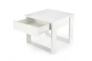 Halmar Stolik kawowy z szufladą biały mat 60 x 60 cm Nea