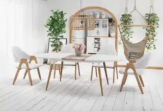 Halmar Stylowe krzesło do kuchni ekoskóra K247 - biały