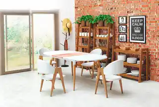 Halmar Stylowe krzesło do kuchni ekoskóra K247 - biały