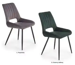 Halmar Szare nowoczesne krzesło pikowane K-404 Szary