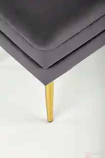 Halmar Velva ławka do przedpokoju z schowkiem popiel, złoty, drewno, metal, nowoczesny design
