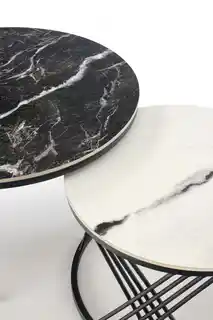 Halmar Zestaw ław FLAMINGO Czarny Marmur plus Biały Marmur