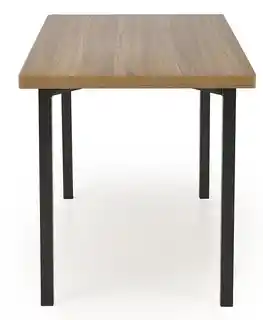 Halmar Zestaw stół z krzesłami MILTON 70x110 Dąb naturalny + czarny