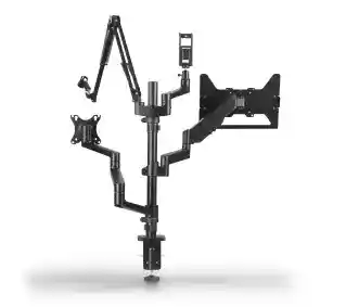 Hama 4663 Monitor Holder for Streaming Setup Wielofunkcyjny Dla Influencera 4 Ramiona Czarny Uchwyt do monitora