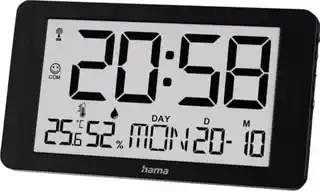 Hama Cuba 222215 zegar z termometrem, analogowy, ścienny, biały