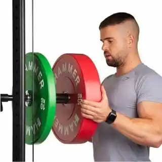 Hammer obciążenie bumper 10 kg, 50 mm, do ćwiczeń siłowych, kompatybilne z systemami treningowymi Hammer