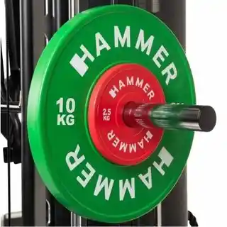 Hammer obciążenie bumper 10 kg, 50 mm, do ćwiczeń siłowych, kompatybilne z systemami treningowymi Hammer