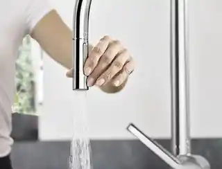 Hansgrohe 72800000 Talis M54 Jednouchwytowa bateria kuchenna 210 wyciągana wylewka 2jet