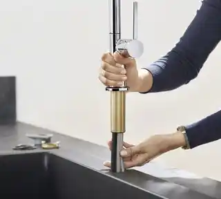 Hansgrohe 72800000 Talis M54 Jednouchwytowa bateria kuchenna 210 wyciągana wylewka 2jet