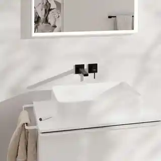 Hansgrohe 73051670 Tecturis E Jednouchwytowa bateria umywalkowa ścienna, podtynkowa z wylewką 22,5 cm Czarny Matowy