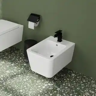 Hansgrohe 73200670 Tecturis E Jednouchwytowa bateria bidetowa z kompletem odpływowym Czarny Matowy