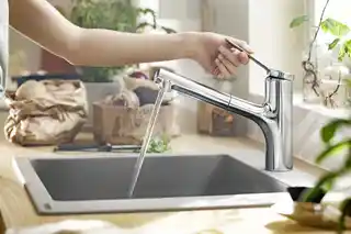 Hansgrohe 74800000 Zesis M33 Jednouchwytowa bateria kuchenna 150 wyciągana wylewka 2jet chrom