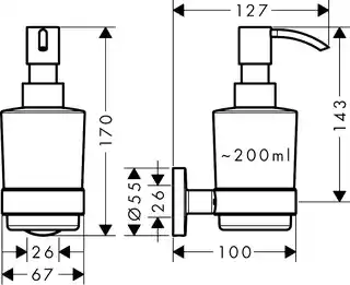 Hansgrohe Logis Universal Dozownik na mydło chrom 41714000