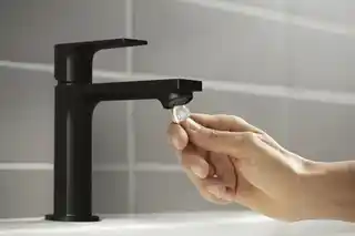 Hansgrohe Rebris E Bateria umywalkowa CoolStart bez korka czarny mat 72560670