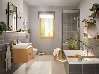 Hansgrohe Rebris E Bateria umywalkowa CoolStart z korkiem chrom 72559000