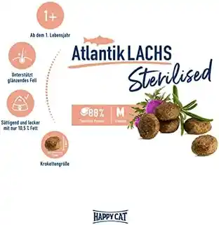 Happy Cat Supreme Sterilised łosoś atlantycki - 10 kg karma sucha