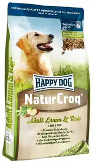 Happy Dog 60526 Sucha Karma dla Psów z Jagnięciną i Ryżem, 15 kg