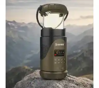 Hawk Expedition R30 Na korbkę, Solarne, Latarka, Radio FM Zielony Radioodbiornik