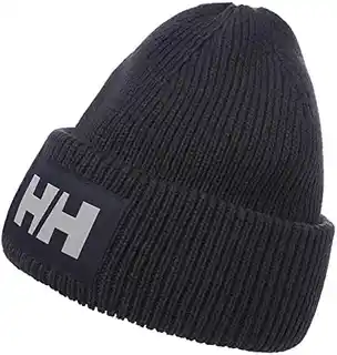 Helly Hansen Czapka HH BOX Beanie kolor granatowy z grubej dzianiny 53648