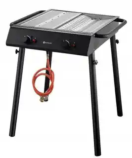 Hendi grill gazowy Xantos Black 9,5 kW, czarny, 2 palniki, 770x710x870 mm, numer 148631