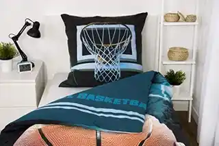 Herding Pościel bawełniana 140x200 koszykówka sportowa kosz młodzieżowa, jedna poszewka 80x80, kolekcja Basketball 7844