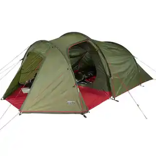 High Peak Namiot Goshawk 4 osobowy zielono czerwony, wodoodporny, szybki montaż, oddychająca tkanina, model 10307