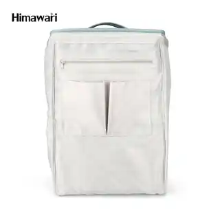 Himawari Pojemny plecak na laptopa w kolorze ecru i miętowym z portem USB 1881-19