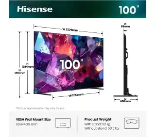 Hisense 100E7S PRO 100 QLED 4K 144Hz Telewizor QLED