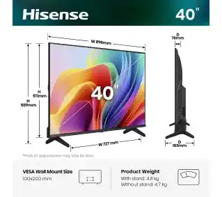 Hisense 40A4S 40 LED Full HD DVB-T2 Telewizor LED