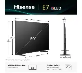 Hisense 50E7Q 50 QLED 4K Smart TV Dolby Vision Dolby Atmos Telewizor QLED