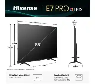 Hisense 55E7Q PRO 55 QLED 4K 144Hz VRR VIDAA TV Dolby Vision Dolby Atmos HDMI 2.1 Telewizor QLED