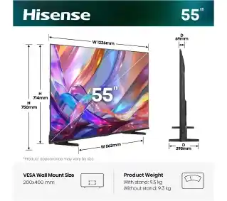 Hisense 55E7S 55 QLED 4K Telewizor QLED