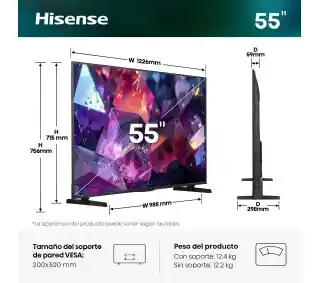 Hisense 55E7S PRO 55 QLED 4K 144Hz Telewizor QLED
