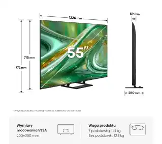 Hisense 55E8S 55 ULED MiniLED 4K 144Hz Telewizor QLED