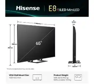 Hisense 65E8Q 65 ULED MiniLED 4K 144Hz Smart TV Dolby Vision Dolby Atmos Telewizor QLED