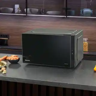Hisense H25MOBS4HGI mikrofalówka 900W 25L czarna technologia Inverter średnica 28.5cm rozmrażanie