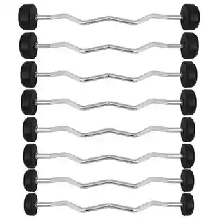 Hms GSL-15 Sztanga/gryf Stały Łamany Gumowany 15 Kg