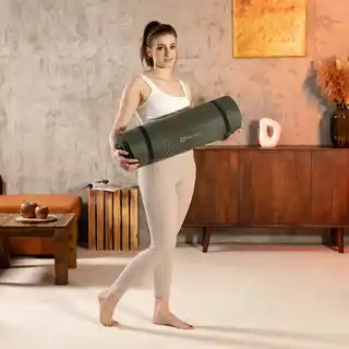 Hop-sport Mata fitness NBR 1,5cm - butelkowa zieleń - 190x60 cm