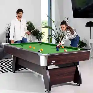 Hop-sport Stół bilardowy spływowy Vip Extra 7 FT brąz zielony z nakładką ping-pong cymberaj