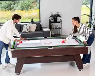 Hop-sport Stół bilardowy spływowy Vip Extra 7 FT brąz zielony z nakładką ping-pong cymberaj