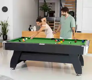Hop-sport Stół bilardowy spływowy Vip Extra 7 FT czarno zielony z nakładką ping-pong blat