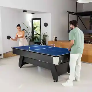 Hop-sport Stół bilardowy spływowy Vip Extra 7 FT czarno zielony z nakładką ping-pong blat