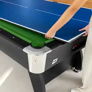 Hop-sport Stół bilardowy spływowy Vip Extra 7 FT czarno zielony z nakładką ping-pong blat