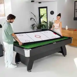 Hop-sport Stół bilardowy spływowy Vip Extra 7 FT czarny zielony z nakładką ping-pong cymbergaj