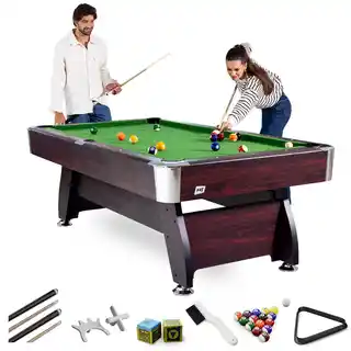 Hop-sport Stół bilardowy spływowy Vip Extra 7 ft wiśnia/zielony