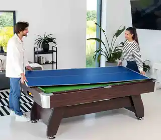 Hop-sport Stół bilardowy spływowy Vip Extra 8 FT brąz zielony z nakładką ping-pong blat
