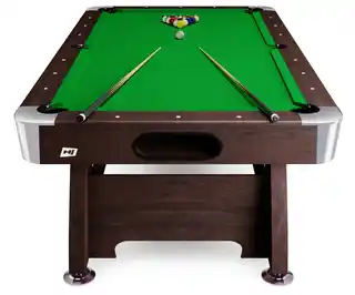 Hop-sport Stół bilardowy spływowy Vip Extra 8 FT brąz zielony z nakładką ping-pong cymbergaj