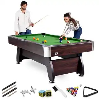 Hop-sport Stół bilardowy spływowy Vip Extra 8 ft brązowy/zielony