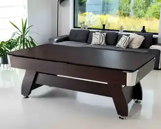 Hop-sport Stół bilardowy spływowy Vip Extra 9 FT brąz zielony z nakładką ping-pong blat